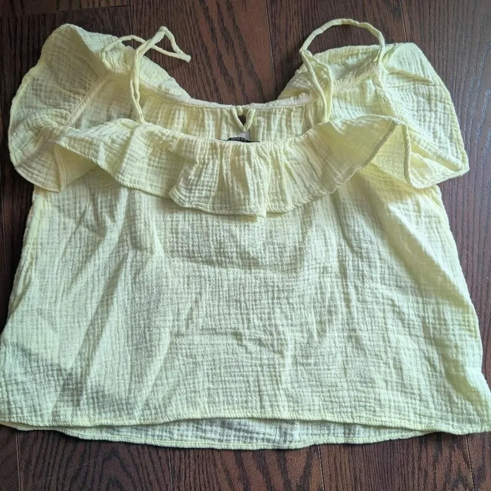 J Crew Women's 100 Cotton Yellow Tank Cami Top S